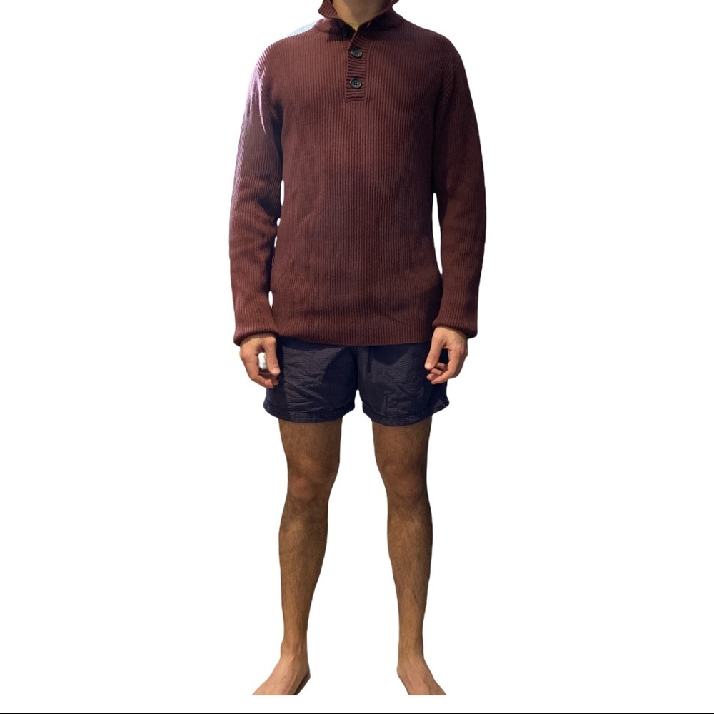 Banana Republic Men's Sweater, High Collar with 4 Buttons- Size L​